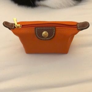Long champ orange coin purse (new with tags)